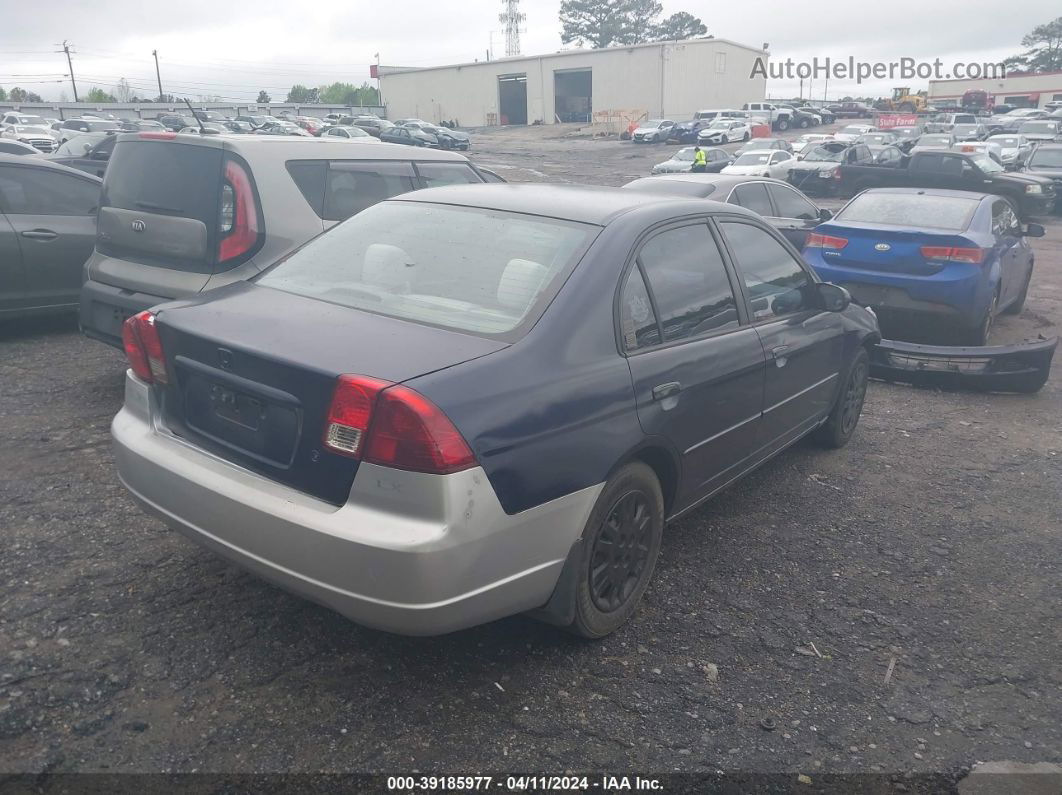 2004 Honda Civic Lx Blue vin: 2HGES16514H630704