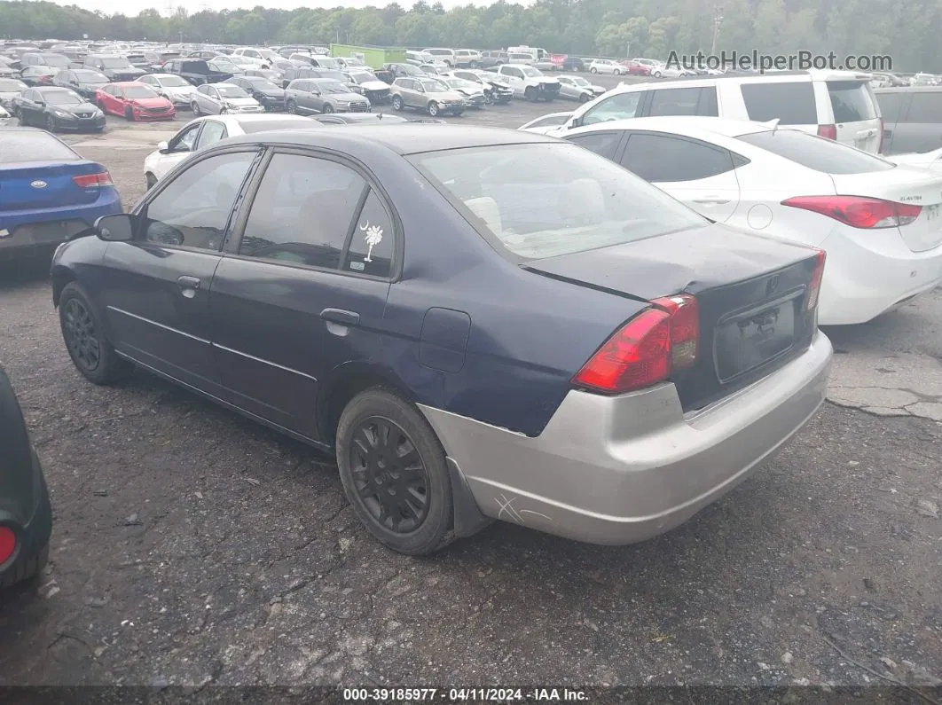 2004 Honda Civic Lx Blue vin: 2HGES16514H630704