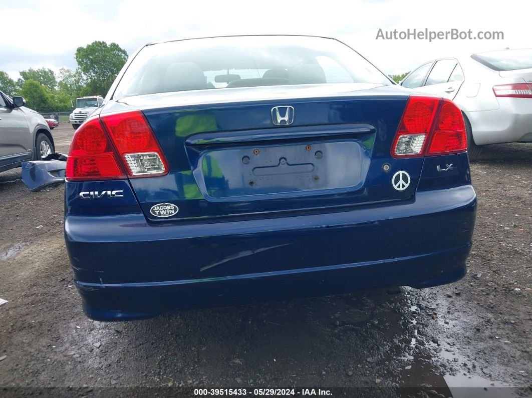 2005 Honda Civic Lx/lx Se Blue vin: 2HGES16515H527834