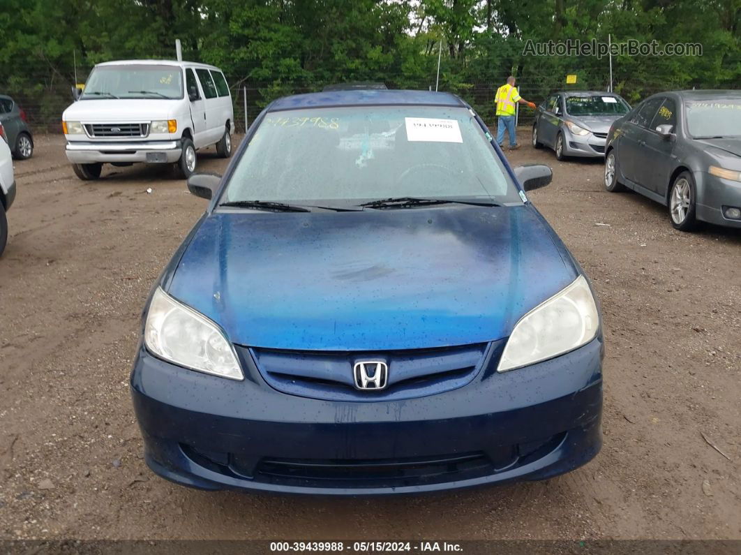 2005 Honda Civic Lx Blue vin: 2HGES16515H607568