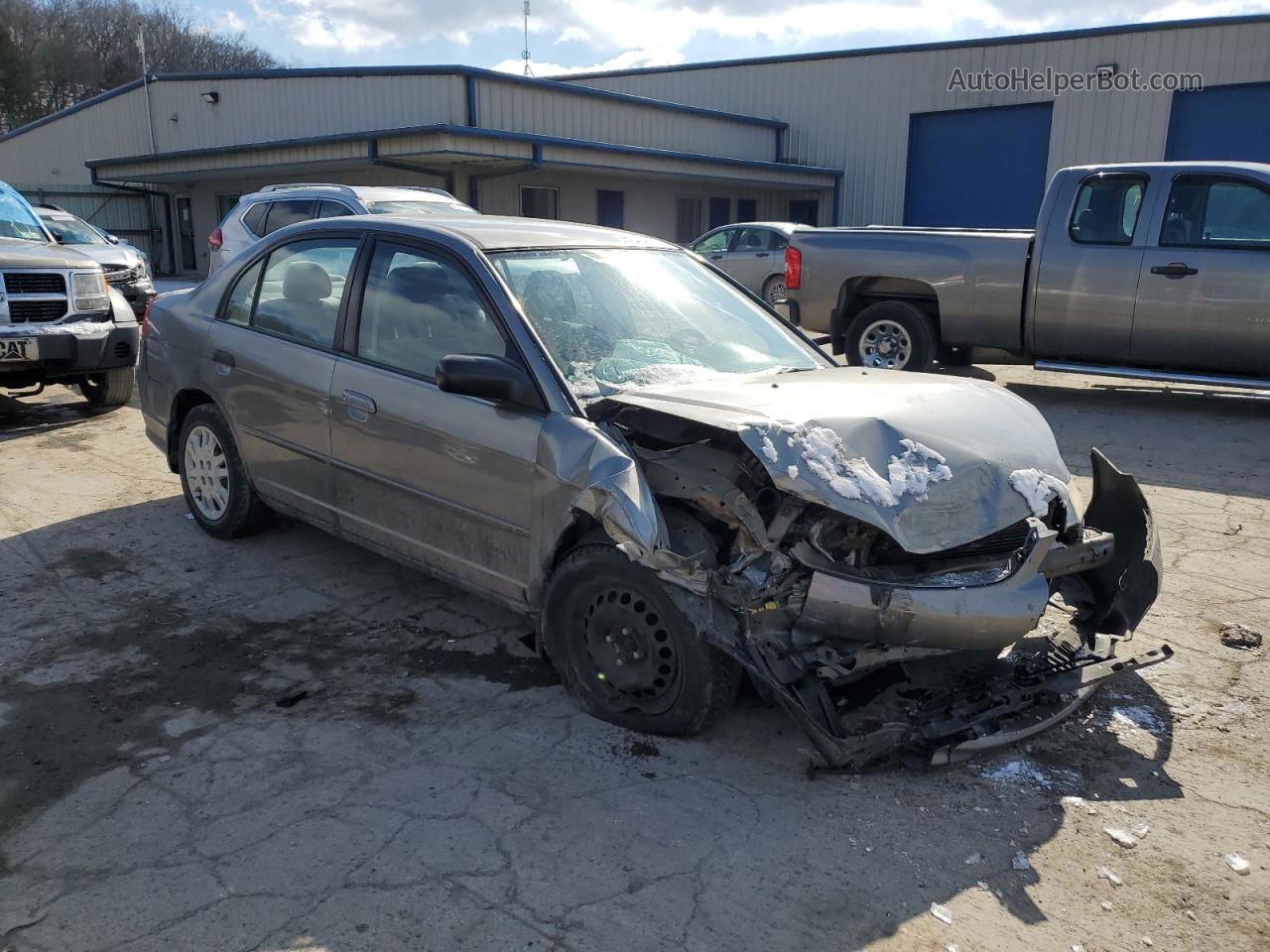 2004 Honda Civic Lx Gray vin: 2HGES16524H501676