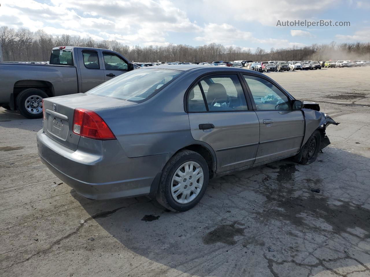 2004 Honda Civic Lx Gray vin: 2HGES16524H501676