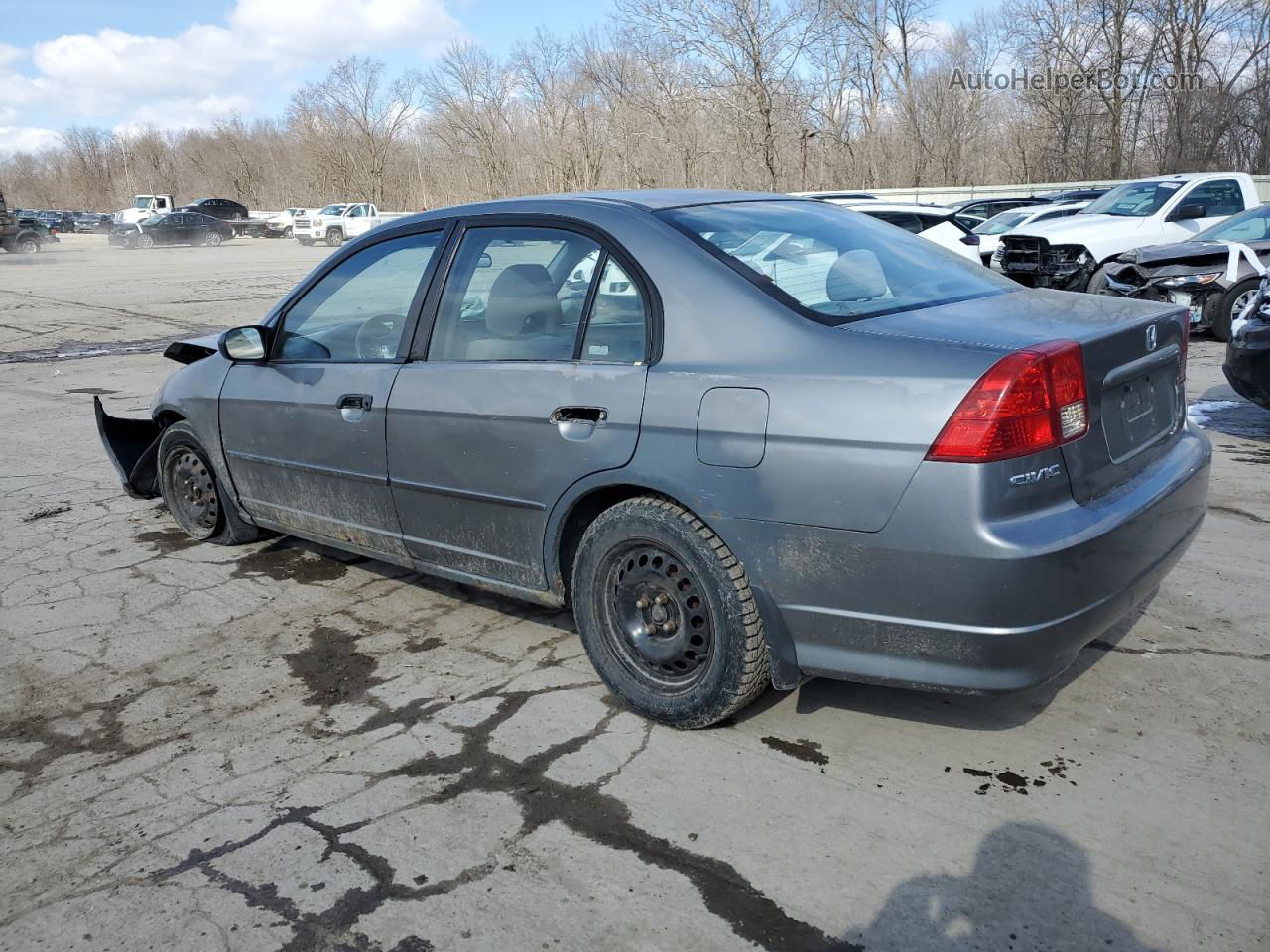 2004 Honda Civic Lx Gray vin: 2HGES16524H501676