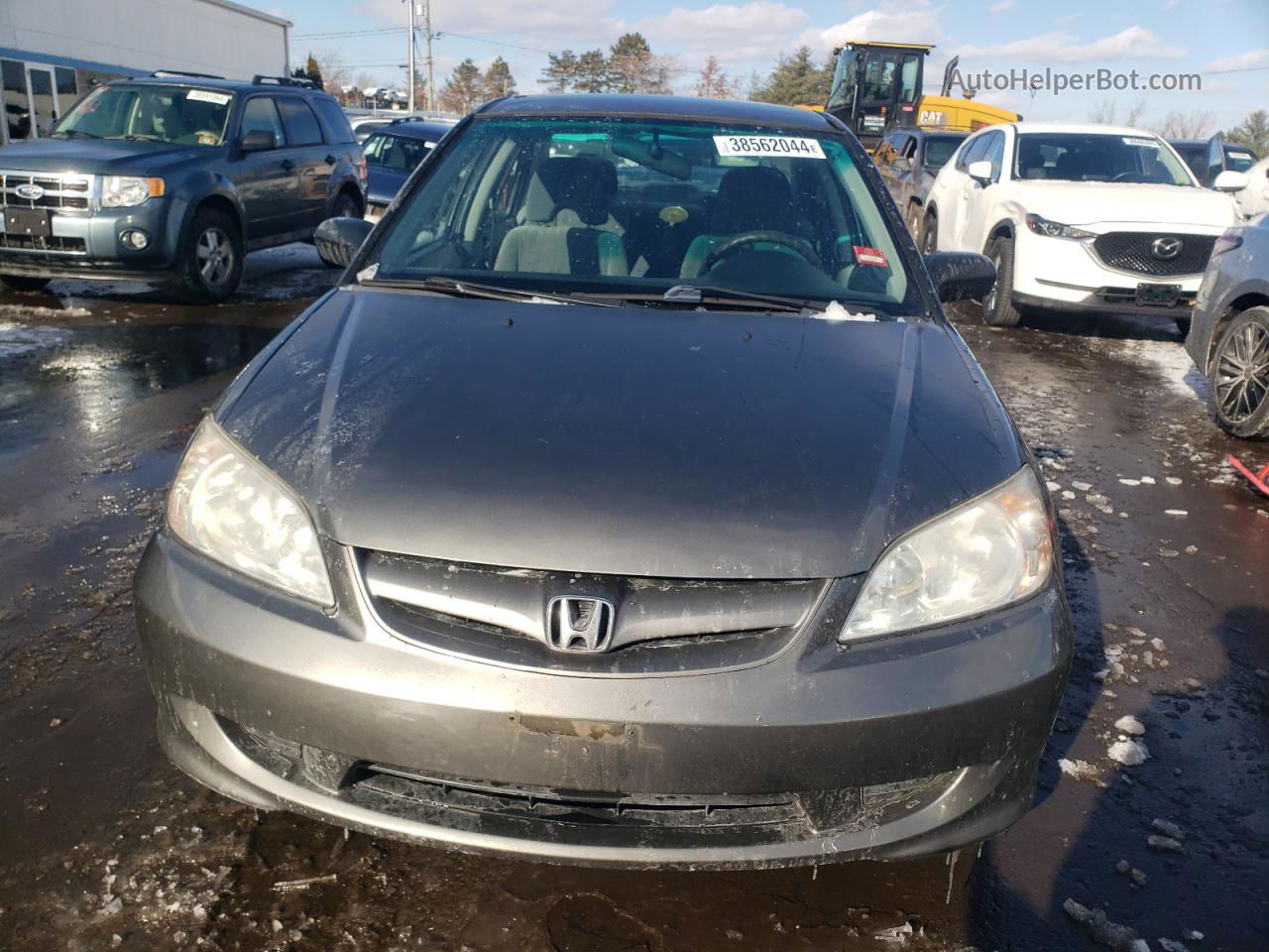 2004 Honda Civic Lx Gray vin: 2HGES16524H595848