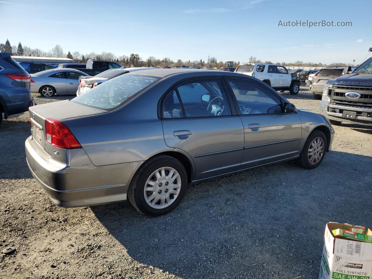 2004 Honda Civic Lx Gray vin: 2HGES16524H627195