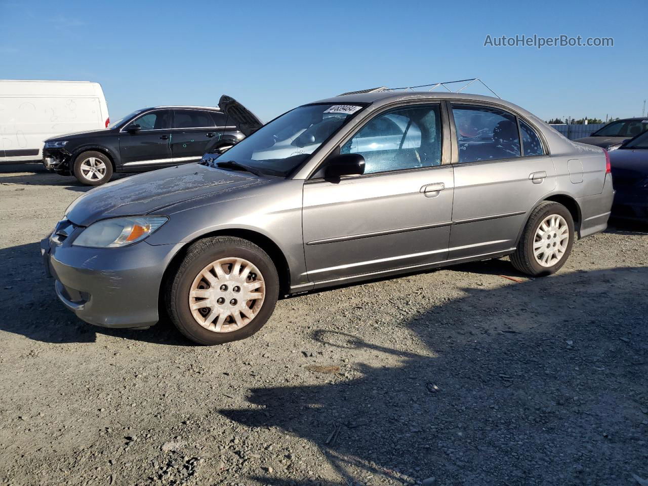 2004 Honda Civic Lx Gray vin: 2HGES16524H627195