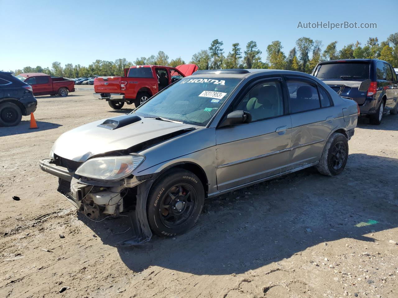 2005 Honda Civic Lx Silver vin: 2HGES16525H526451