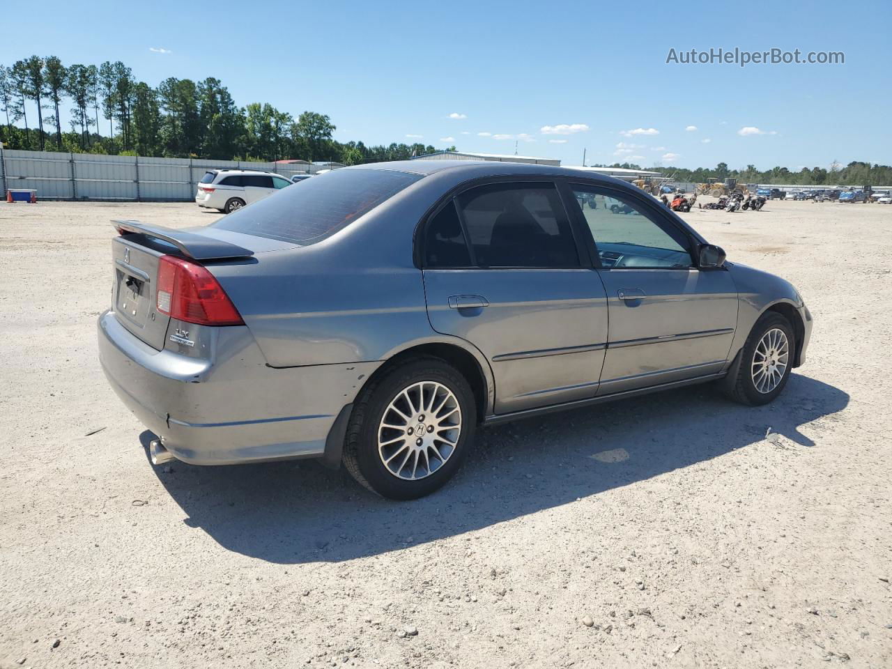 2005 Honda Civic Lx Gray vin: 2HGES16525H631166