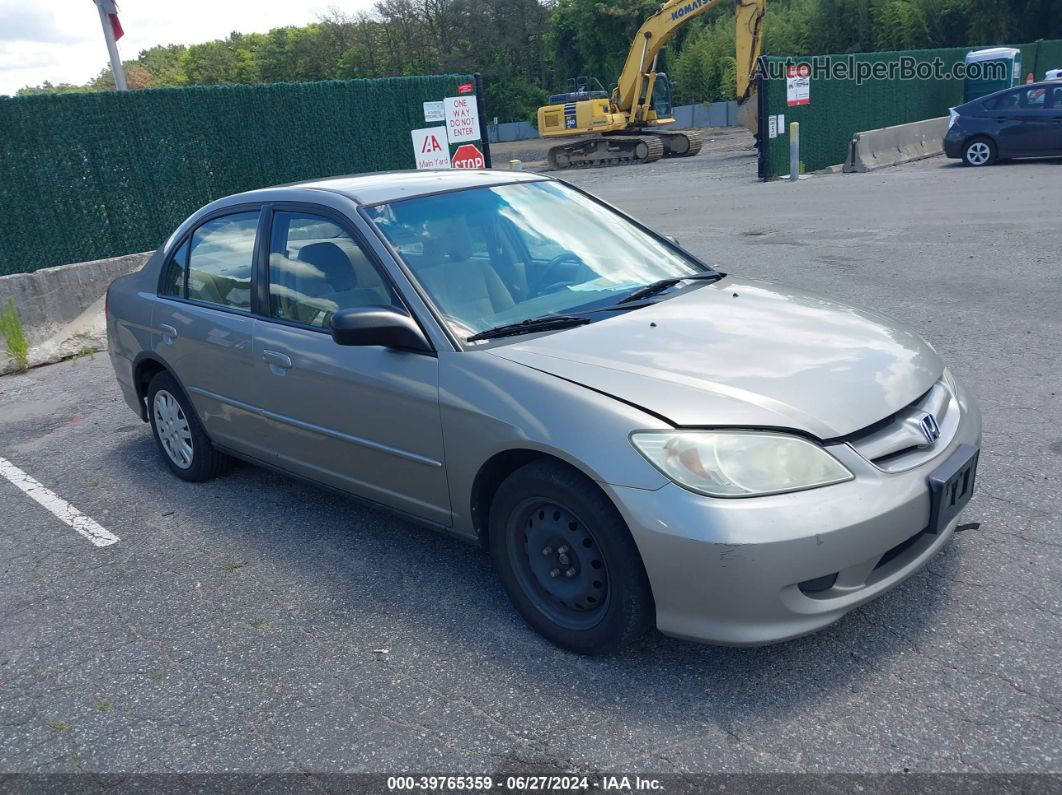 2004 Honda Civic Lx Beige vin: 2HGES16534H502691