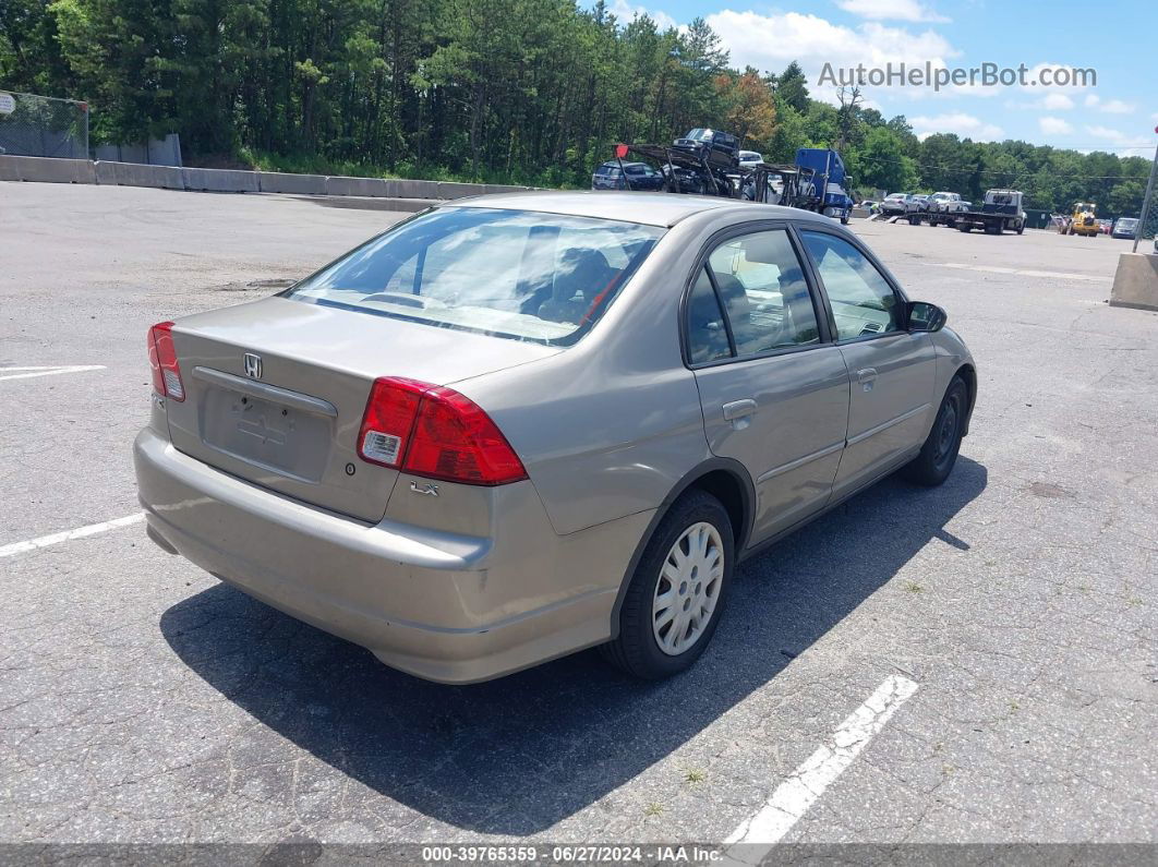 2004 Honda Civic Lx Beige vin: 2HGES16534H502691