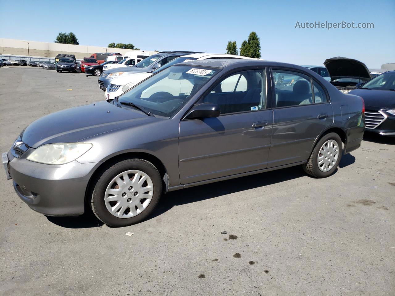 2004 Honda Civic Lx Gray vin: 2HGES16534H511231