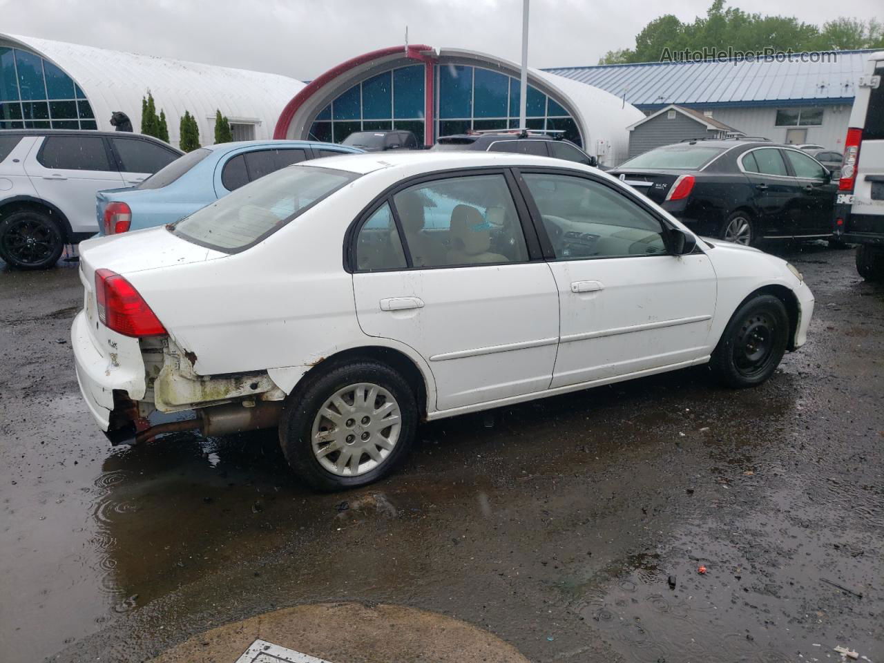 2004 Honda Civic Lx White vin: 2HGES16534H519734