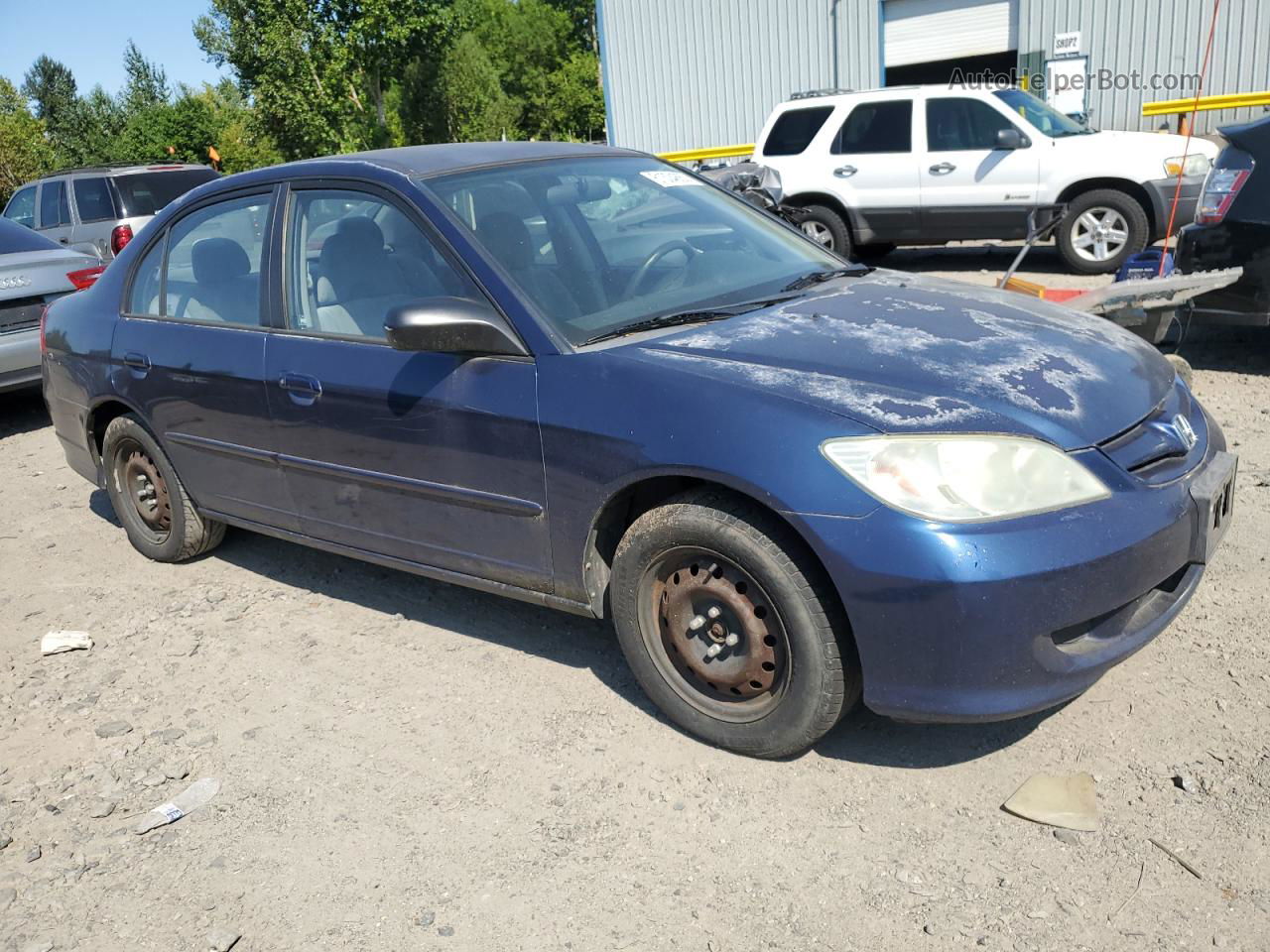 2004 Honda Civic Lx Blue vin: 2HGES16534H527865