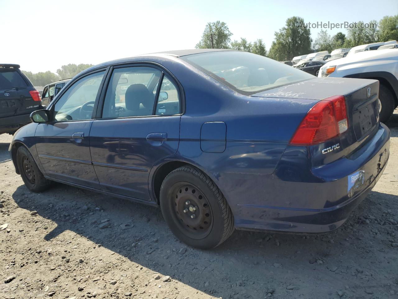 2004 Honda Civic Lx Blue vin: 2HGES16534H527865