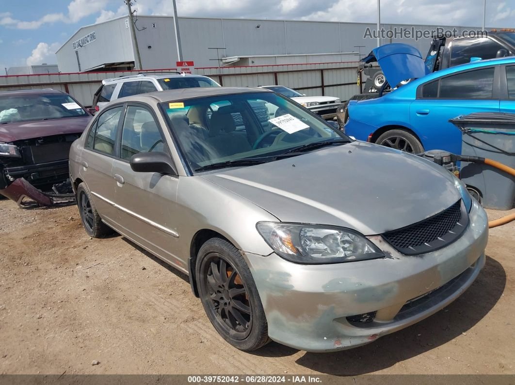 2004 Honda Civic Lx Beige vin: 2HGES16534H536372