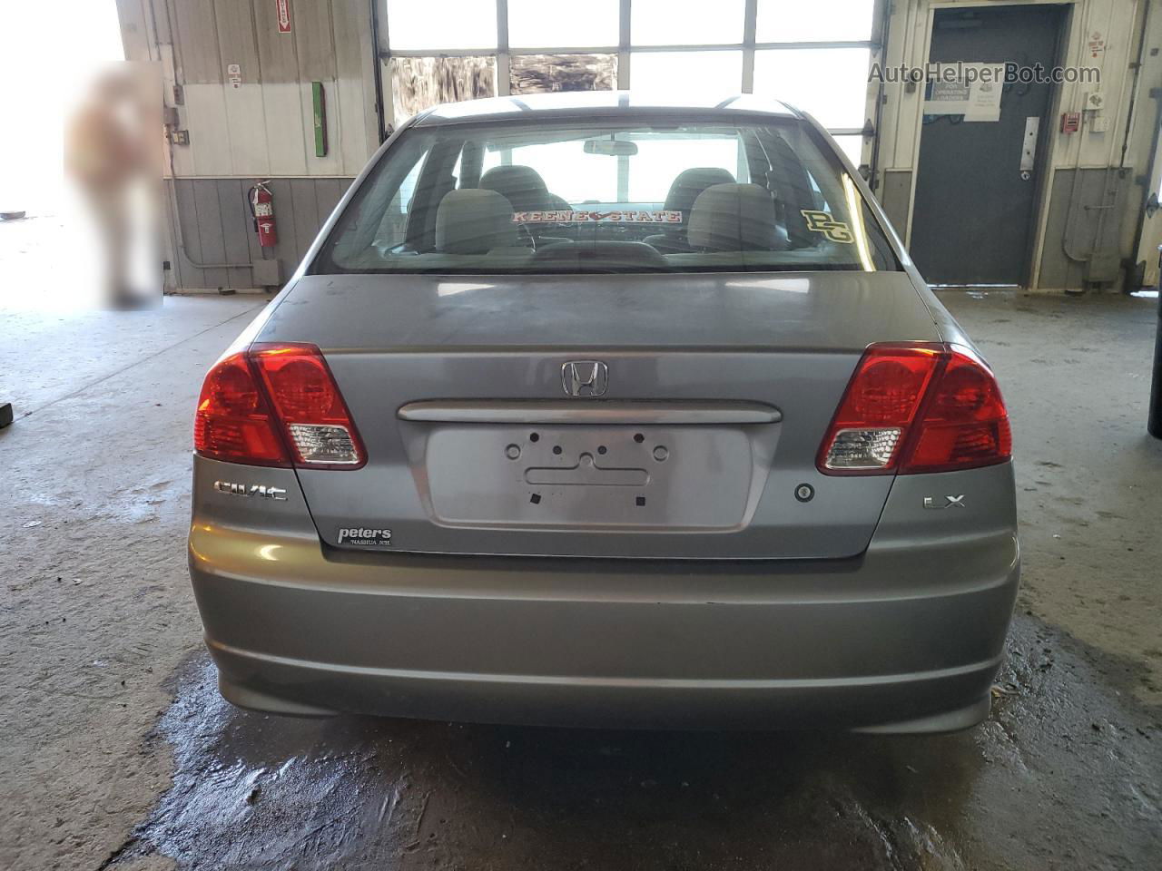 2004 Honda Civic Lx Серый vin: 2HGES16534H574989