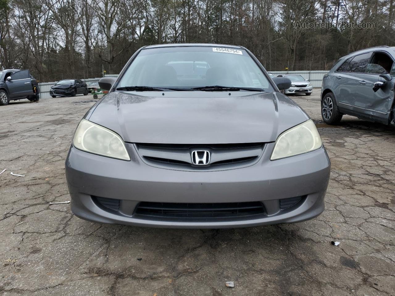 2004 Honda Civic Lx Gray vin: 2HGES16534H629876