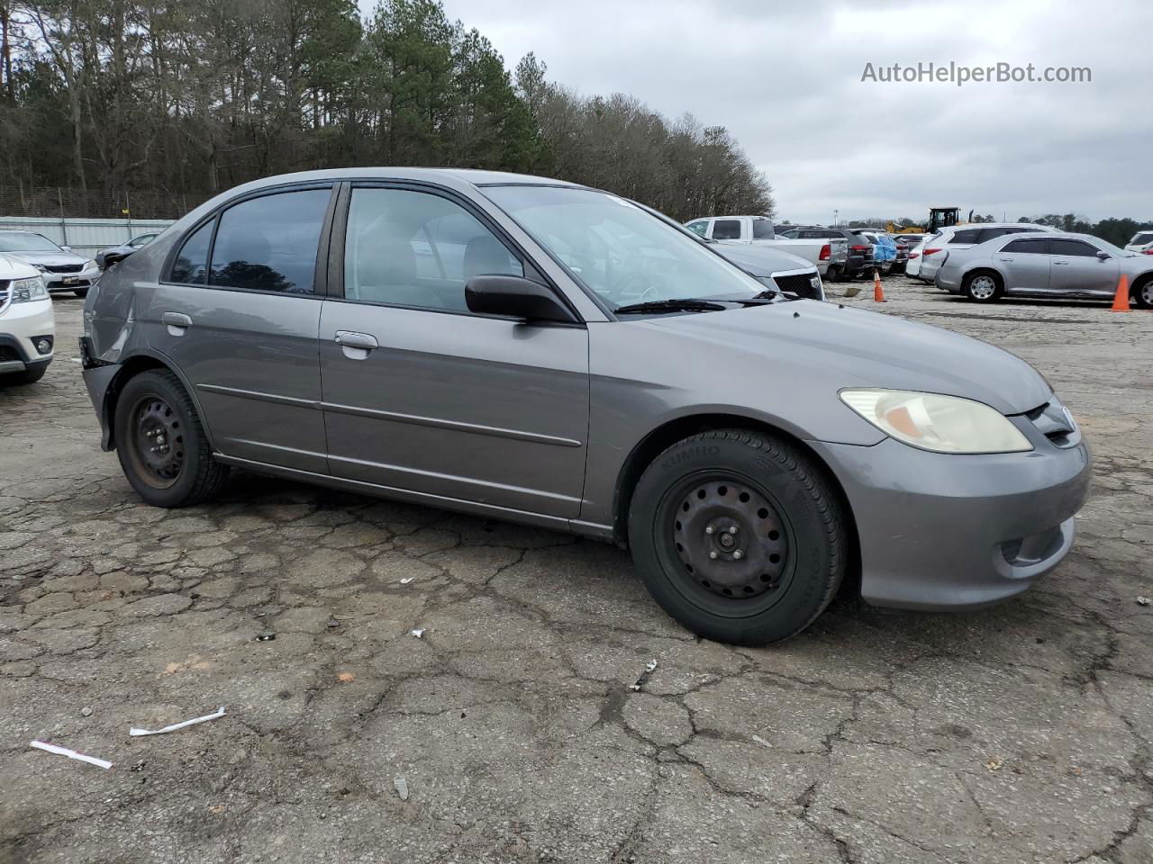 2004 Honda Civic Lx Gray vin: 2HGES16534H629876