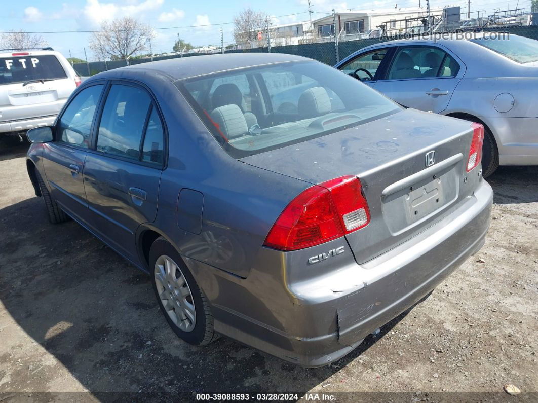 2004 Honda Civic Lx Gray vin: 2HGES16534H644944