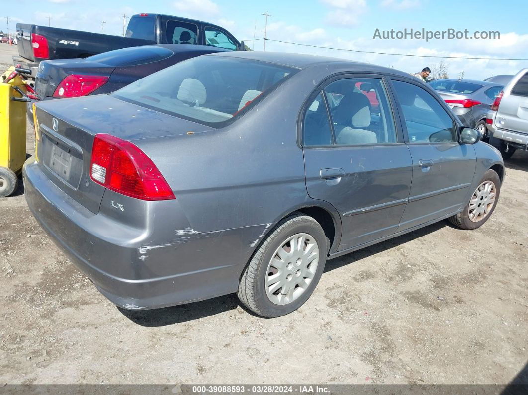 2004 Honda Civic Lx Gray vin: 2HGES16534H644944