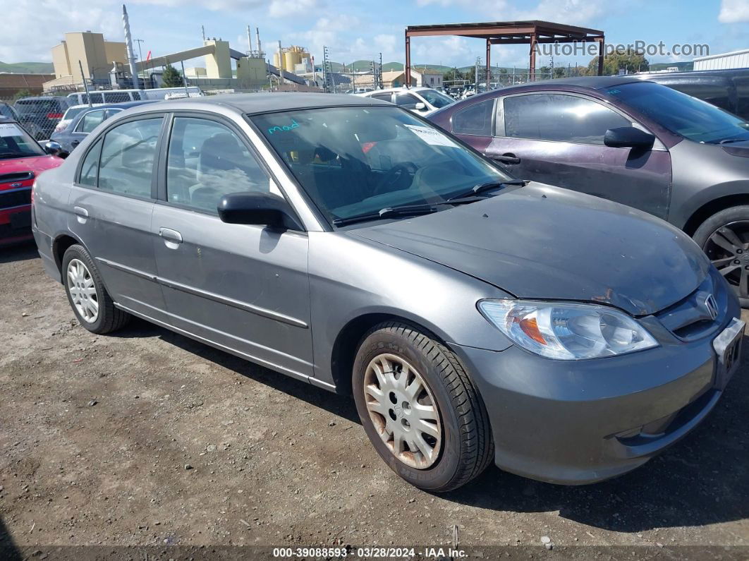 2004 Honda Civic Lx Gray vin: 2HGES16534H644944