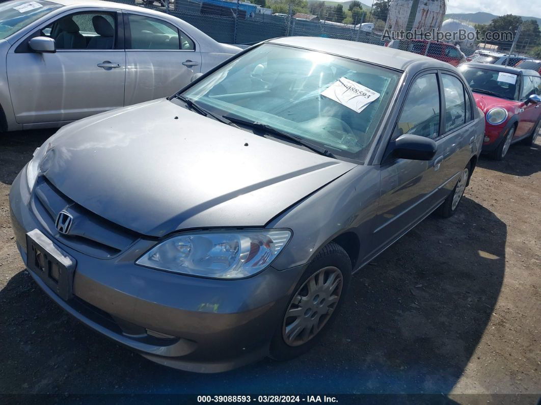 2004 Honda Civic Lx Gray vin: 2HGES16534H644944