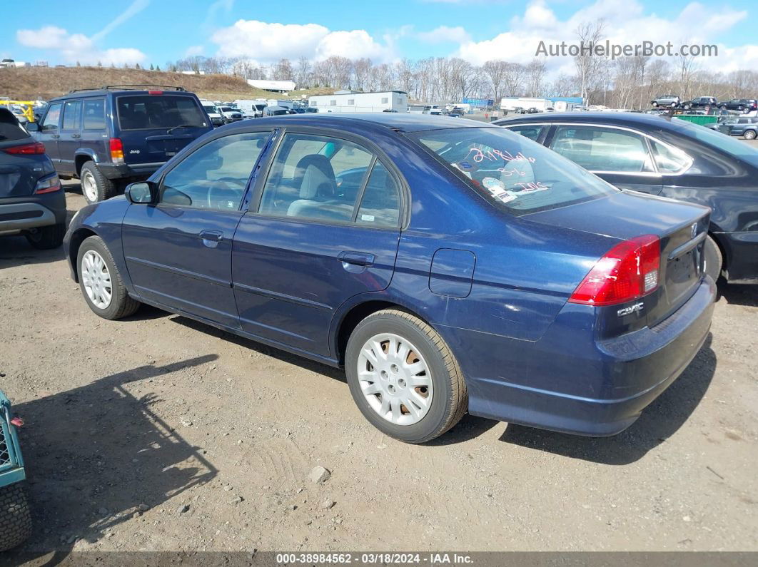 2005 Honda Civic Lx Blue vin: 2HGES16535H525146