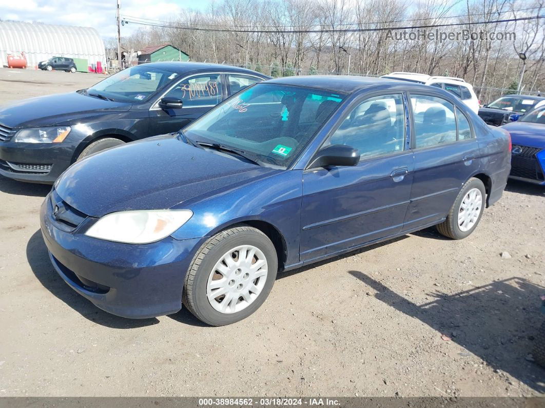 2005 Honda Civic Lx Blue vin: 2HGES16535H525146