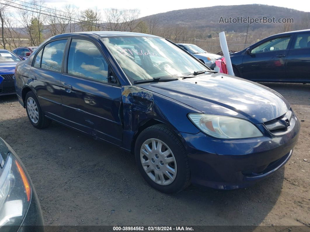 2005 Honda Civic Lx Blue vin: 2HGES16535H525146