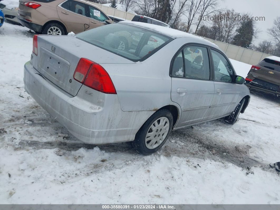 2005 Honda Civic Lx Silver vin: 2HGES16535H621648