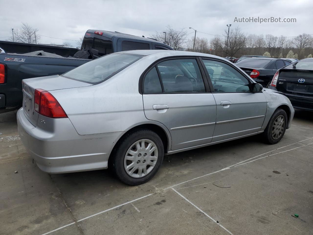 2005 Honda Civic Lx Silver vin: 2HGES16535H623674