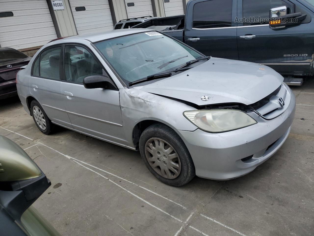 2005 Honda Civic Lx Silver vin: 2HGES16535H623674