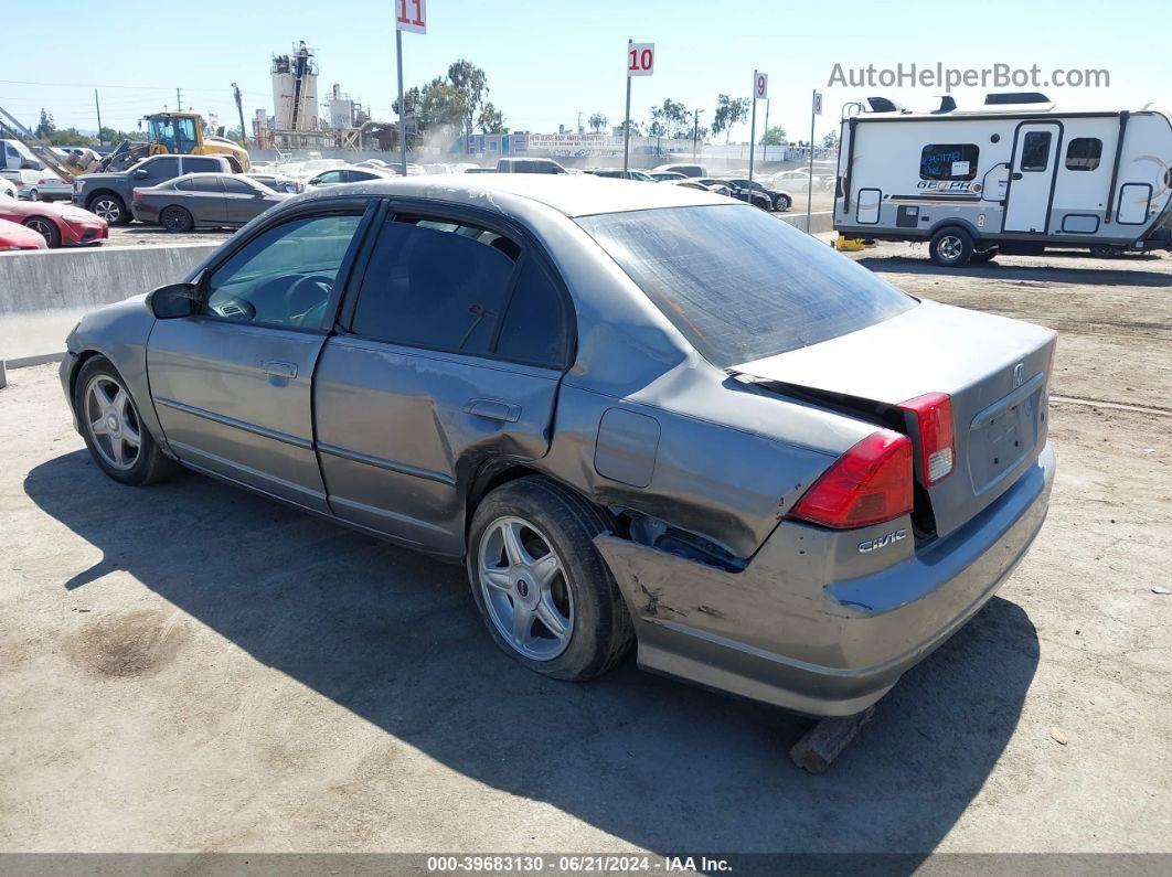 2004 Honda Civic Lx Gray vin: 2HGES16544H576458