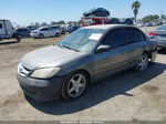 2004 Honda Civic Lx Gray vin: 2HGES16544H576458