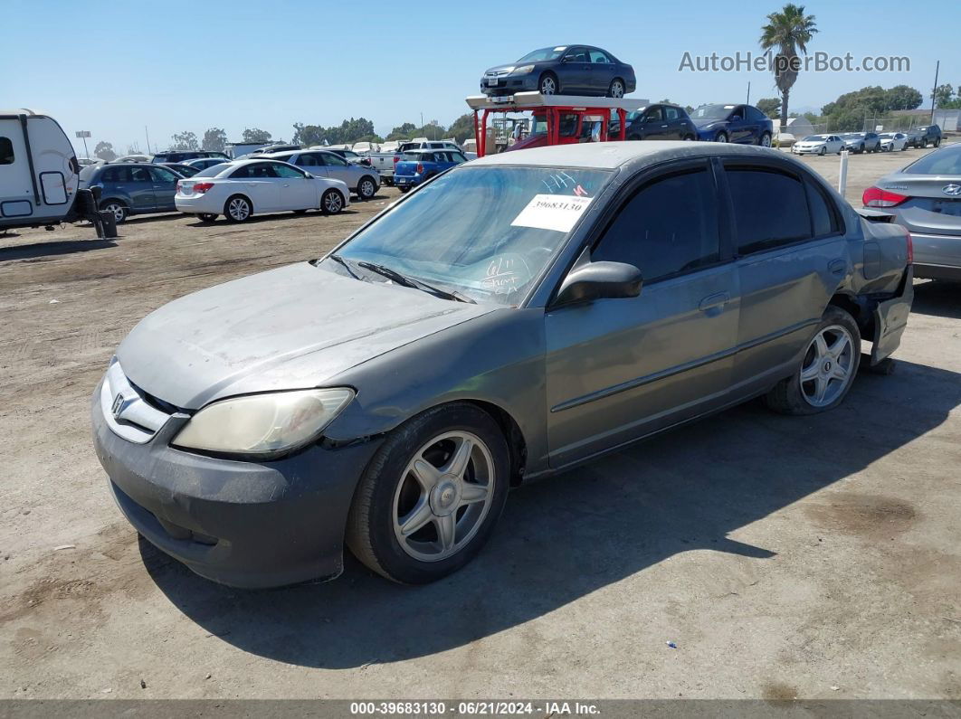 2004 Honda Civic Lx Gray vin: 2HGES16544H576458