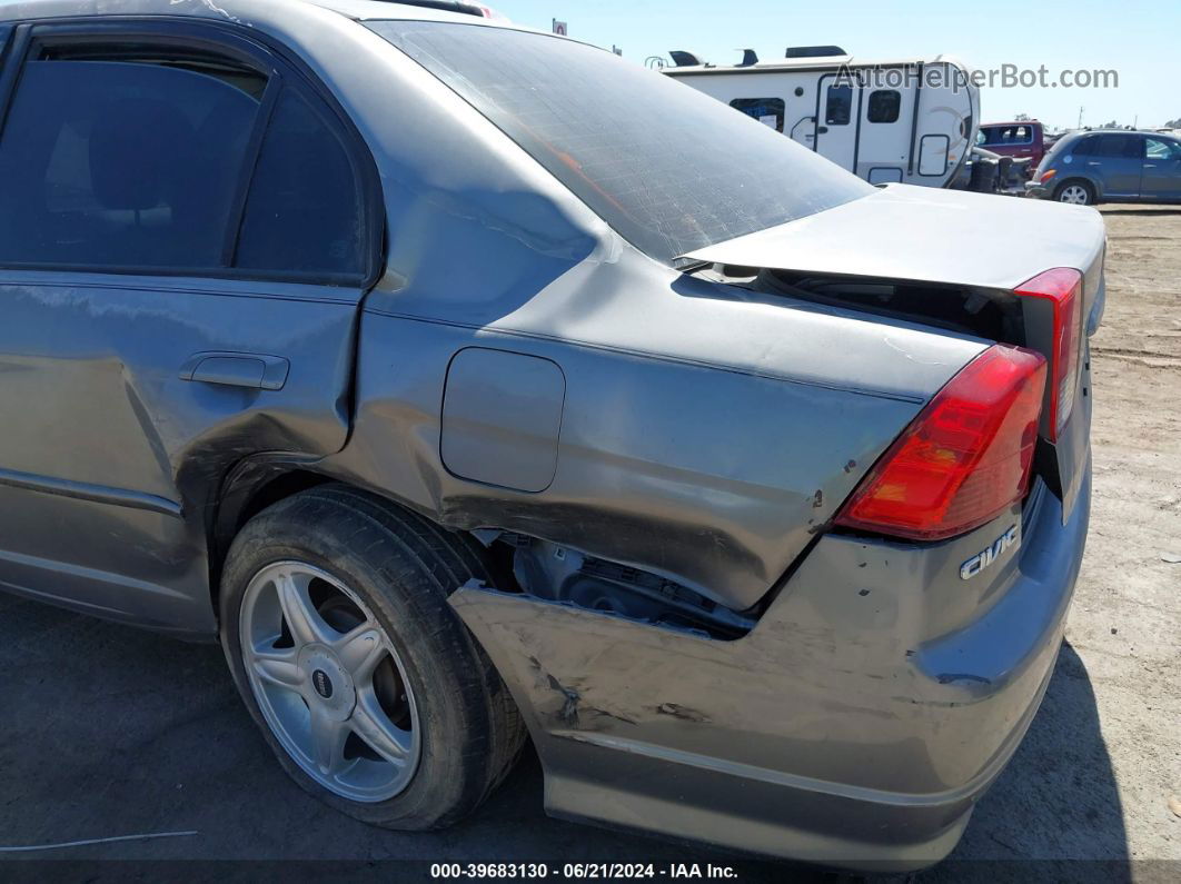 2004 Honda Civic Lx Gray vin: 2HGES16544H576458