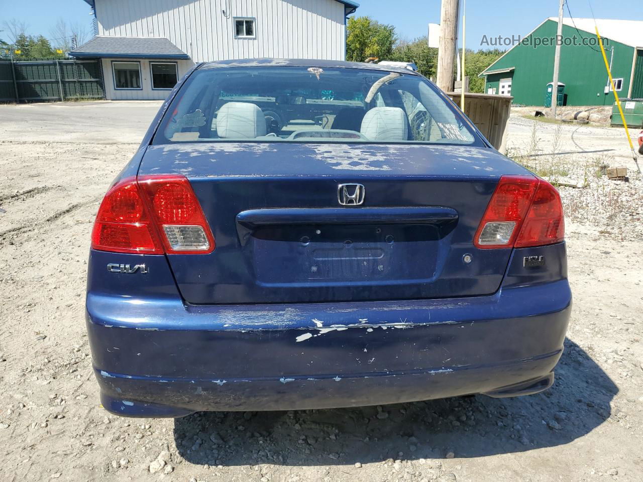 2004 Honda Civic Lx Blue vin: 2HGES16544H581563