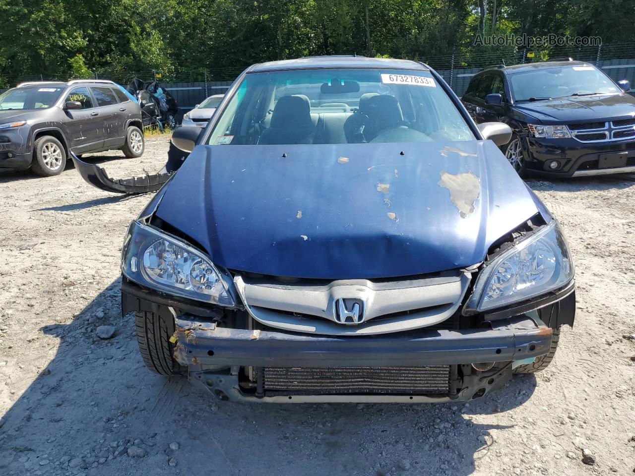 2004 Honda Civic Lx Blue vin: 2HGES16544H581563