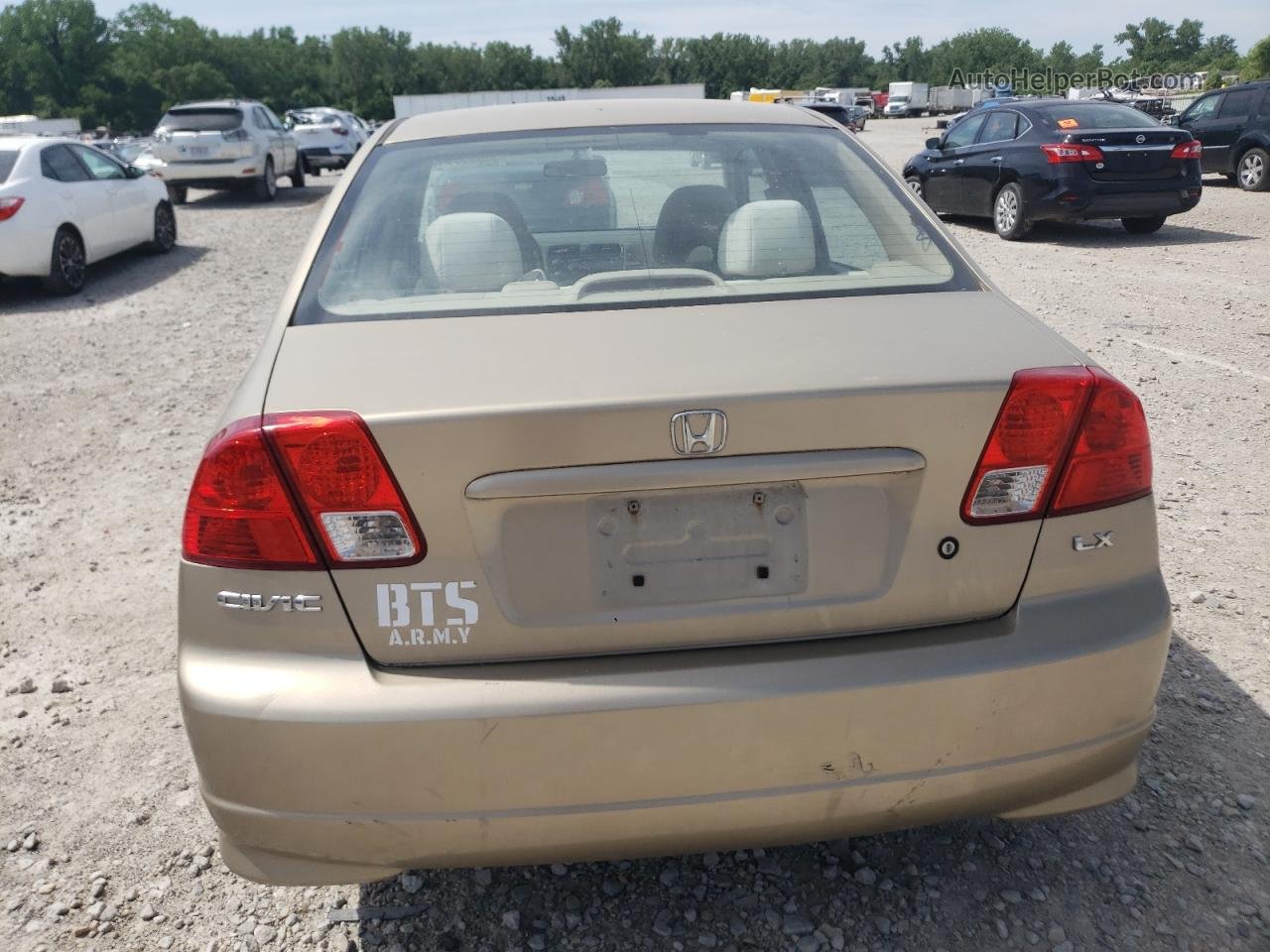 2004 Honda Civic Lx Tan vin: 2HGES16544H620782