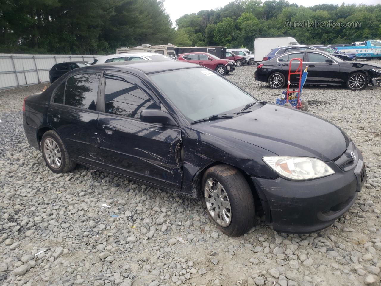 2004 Honda Civic Lx Black vin: 2HGES16544H634424