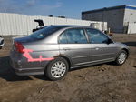 2004 Honda Civic Lx Gray vin: 2HGES16544H640613