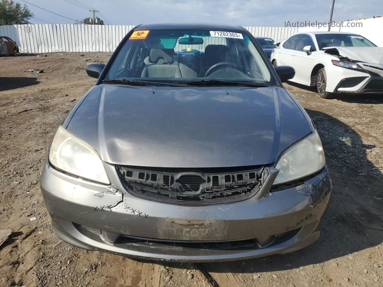 2004 Honda Civic Lx Gray vin: 2HGES16544H640613