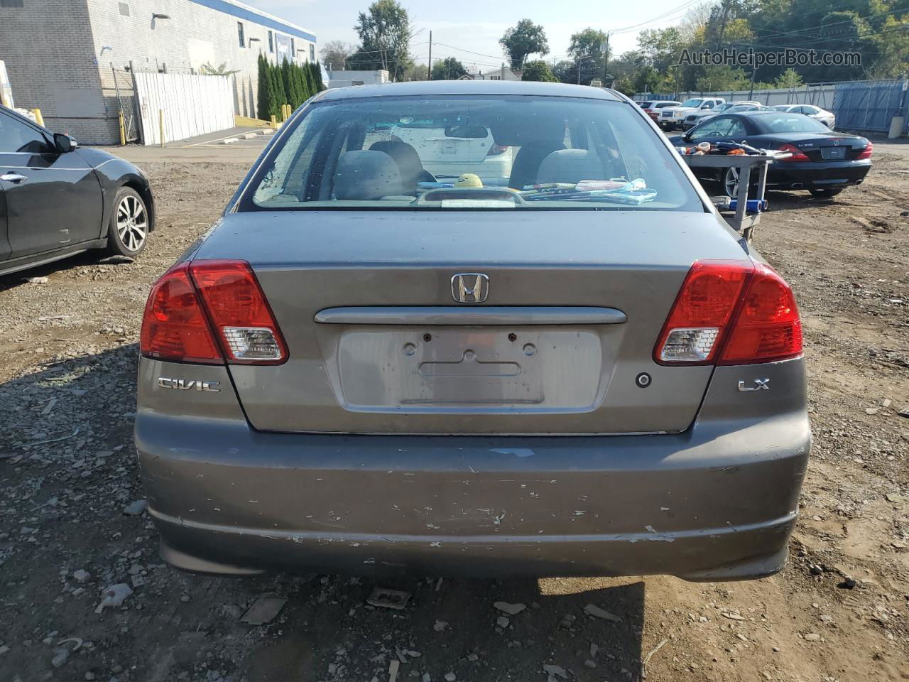 2004 Honda Civic Lx Gray vin: 2HGES16544H640613