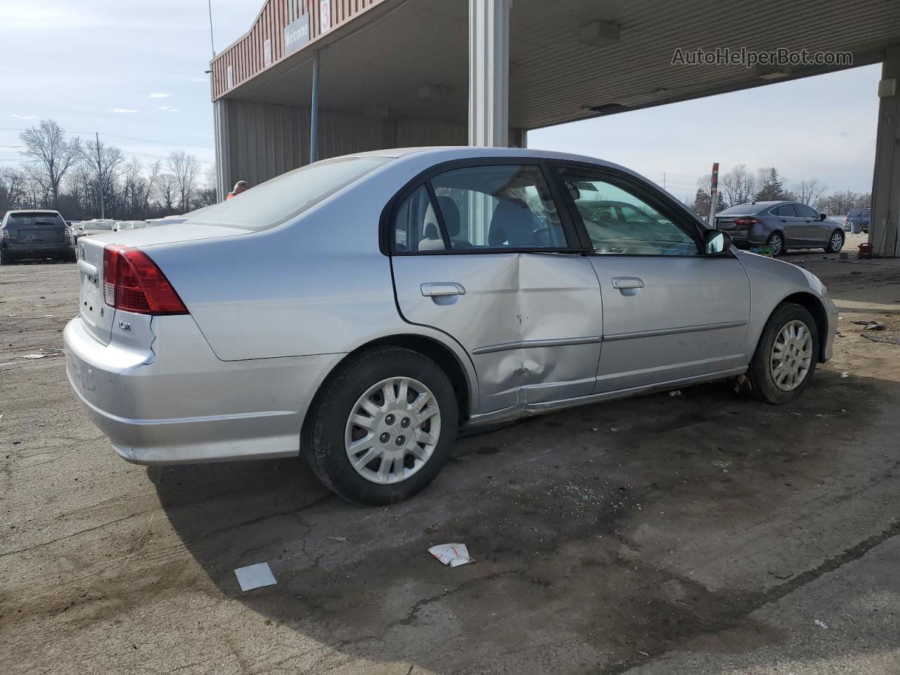 2005 Honda Civic Lx Серебряный vin: 2HGES16545H503429