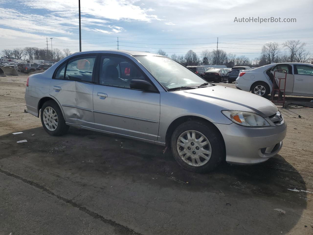 2005 Honda Civic Lx Серебряный vin: 2HGES16545H503429