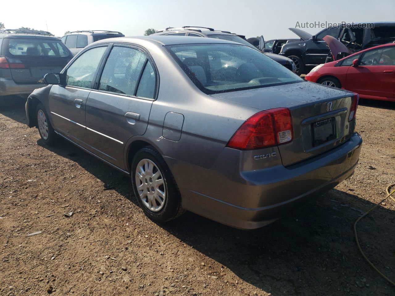 2005 Honda Civic Lx Gray vin: 2HGES16545H548905