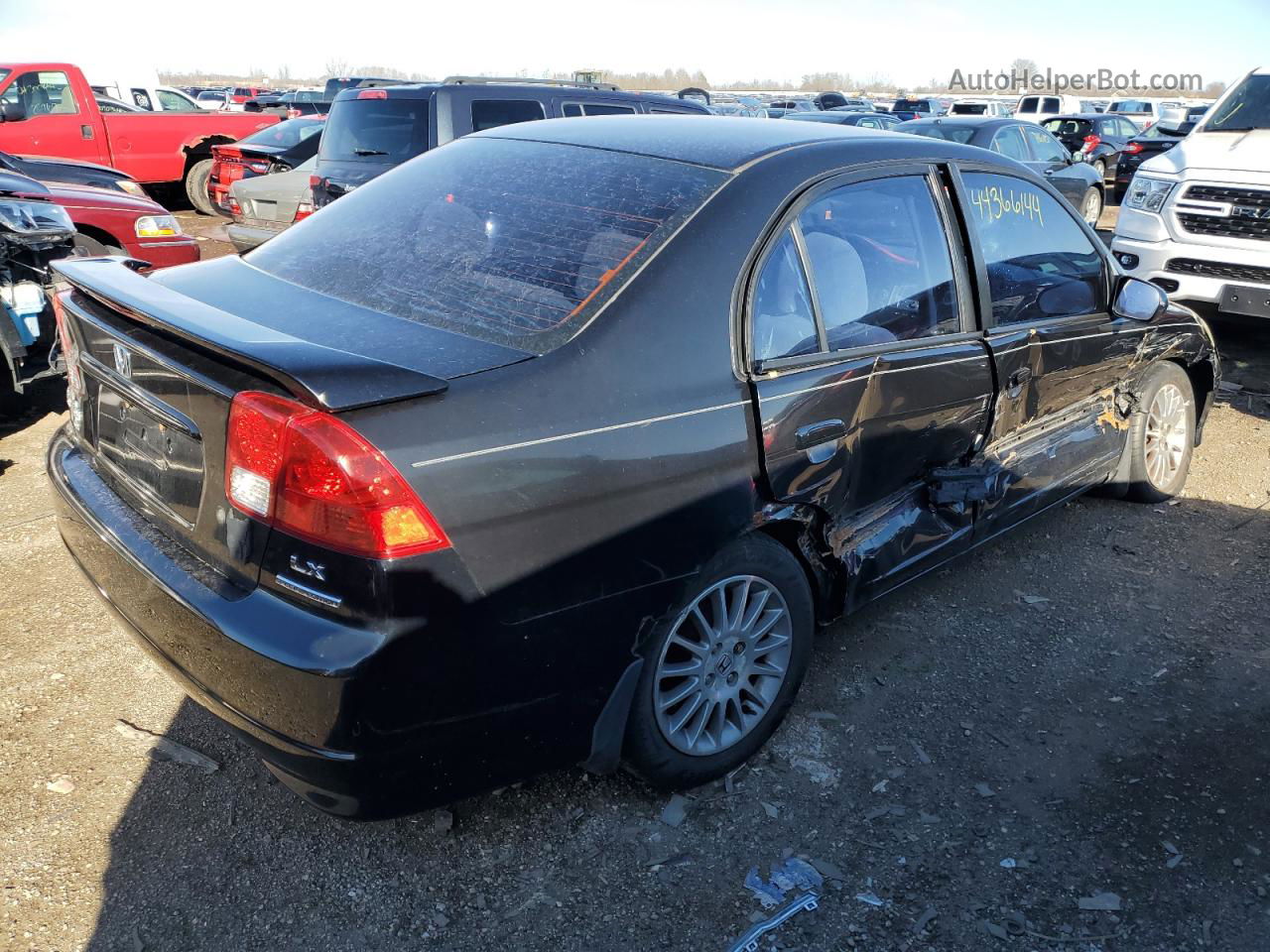 2005 Honda Civic Lx Black vin: 2HGES16545H608276