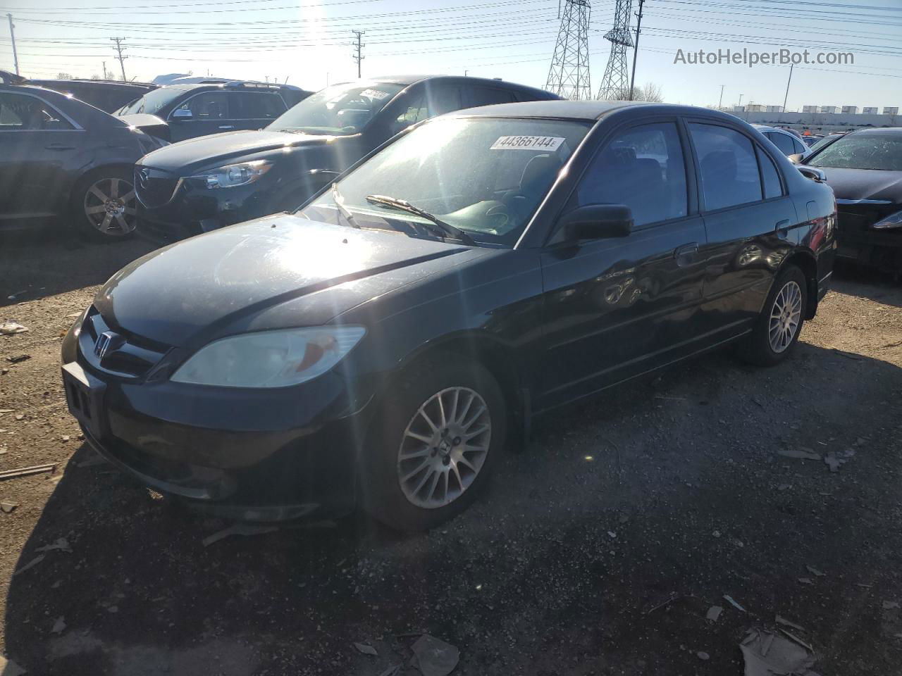 2005 Honda Civic Lx Black vin: 2HGES16545H608276