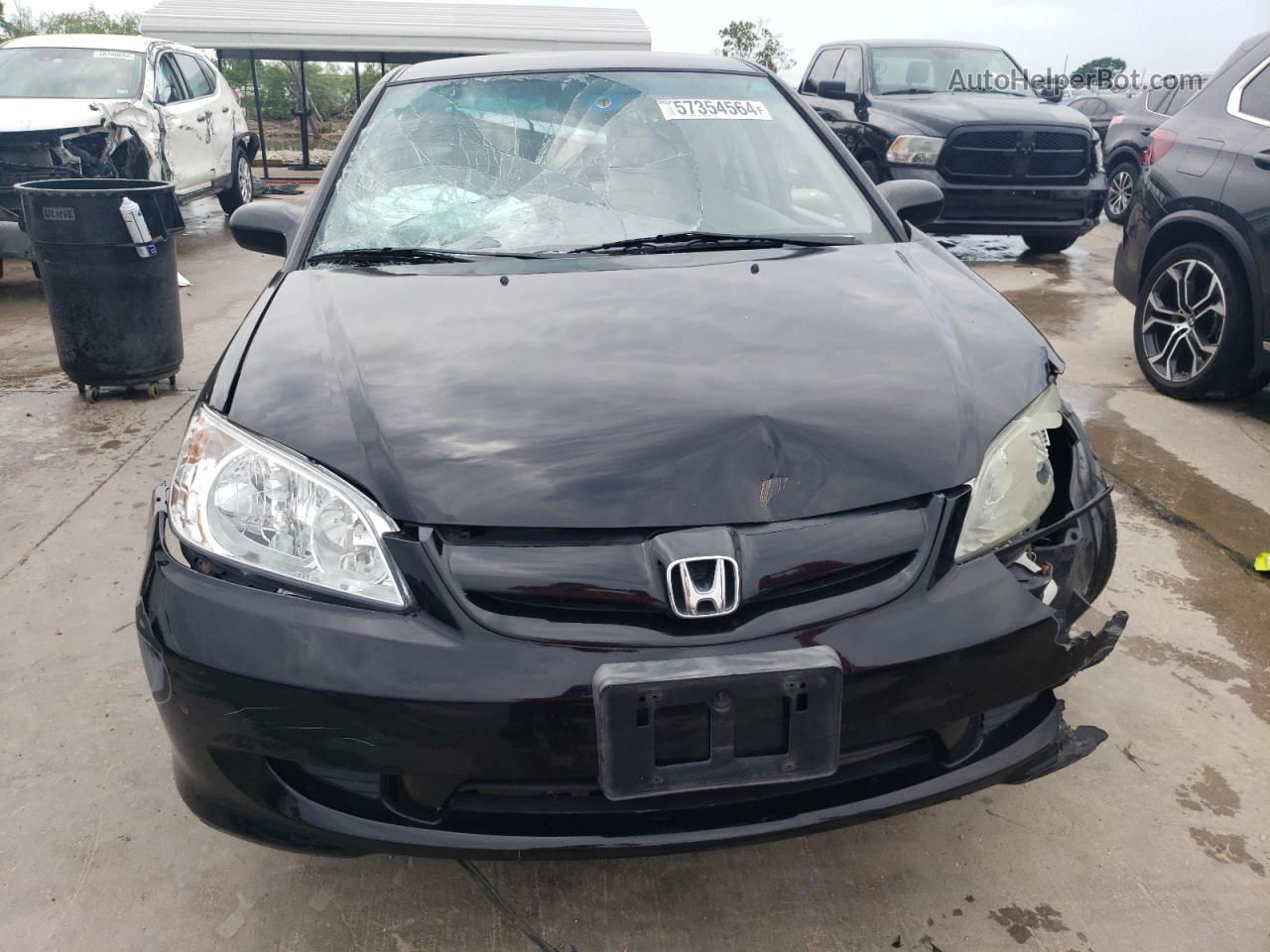 2004 Honda Civic Lx Черный vin: 2HGES16554H529049