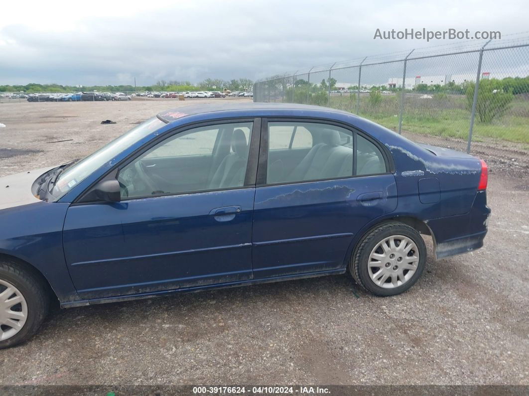 2004 Honda Civic Lx Blue vin: 2HGES16554H544747